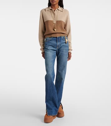 Plateau-Slippers Nama 80 aus Veloursleder | Chloé