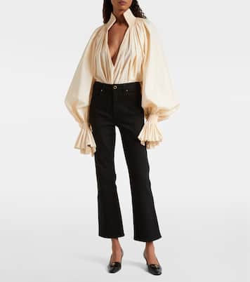 Jeans flared cropped Vivian a vita alta | Khaite