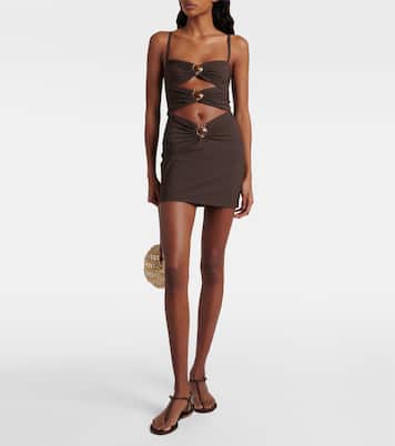 Vestido corto con aberturas adornado | Christopher Esber