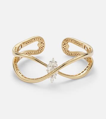 Armreif Golden Strada aus 18kt Gelb- und Weißgold mit Diamanten | Yeprem