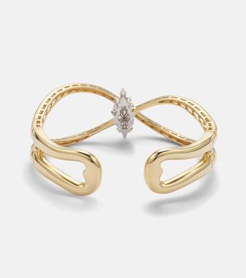 Armreif Golden Strada aus 18kt Gelb- und Weißgold mit Diamanten | Yeprem