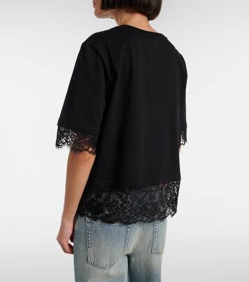 Cotton lace T-shirt | McQueen