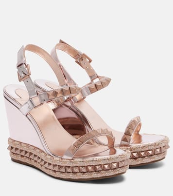 Pyraclou 100 leather espadrille sandals | Christian Louboutin