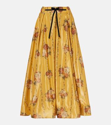 Delta floral cotton-blend maxi skirt | Agua by Agua Bendita