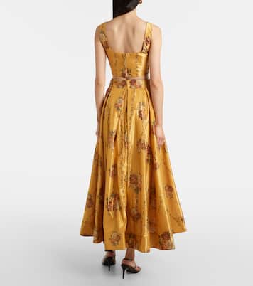 Delta floral cotton-blend maxi skirt | Agua by Agua Bendita