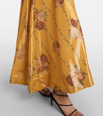 Delta floral cotton-blend maxi skirt | Agua by Agua Bendita