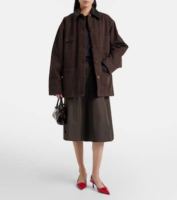 55 patent leather slingback pumps | Prada