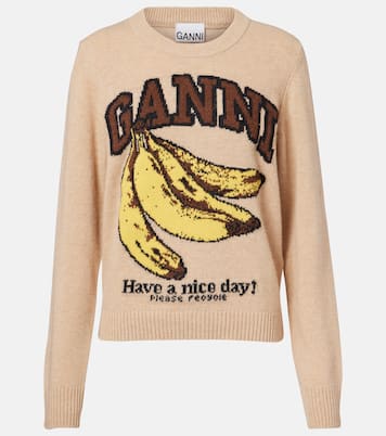 Logo intarsia sweater | Ganni