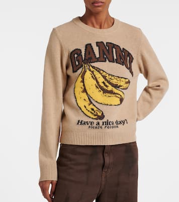 Logo intarsia sweater | Ganni
