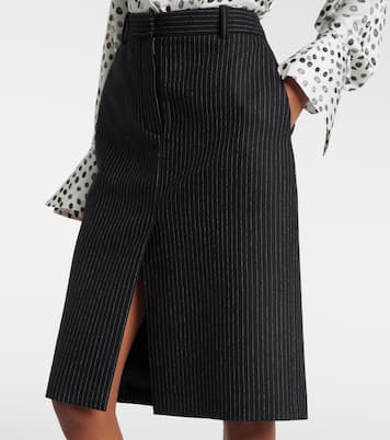Pinstriped wool-blend pencil skirt | Nina Ricci