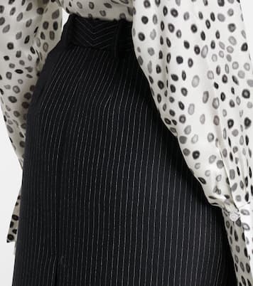 Pinstriped wool-blend pencil skirt | Nina Ricci