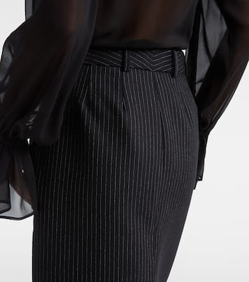 Pinstriped wool-blend pencil skirt | Nina Ricci