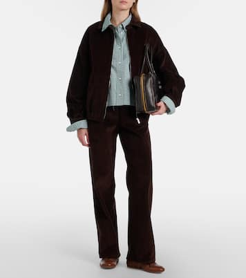 Oversized cotton corduroy blouson jacket | Miu Miu