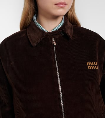 Oversized cotton corduroy blouson jacket | Miu Miu