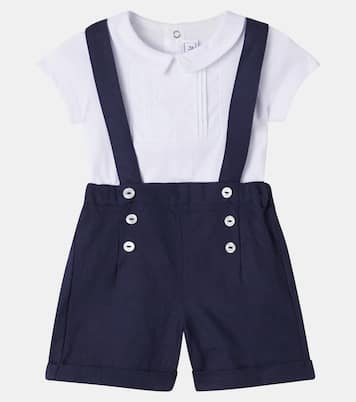 Bébé - Ensemble body en coton et salopette en lin  | Tartine et Chocolat