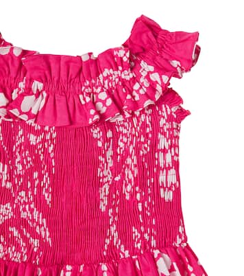 Bedrucktes Kleid Amber aus Baumwolle | Poupette St Barth Kids