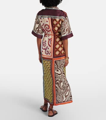 Wilson printed linen and silk shirt dress | Alémais
