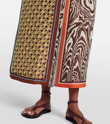 Wilson printed linen and silk shirt dress | Alémais