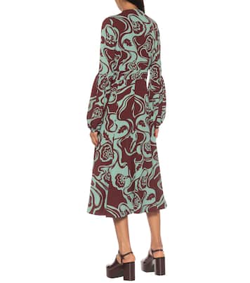 Vestido midi floral | Dries Van Noten