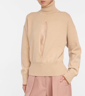 Cutout cashmere-blend knit sweater | Victoria Beckham