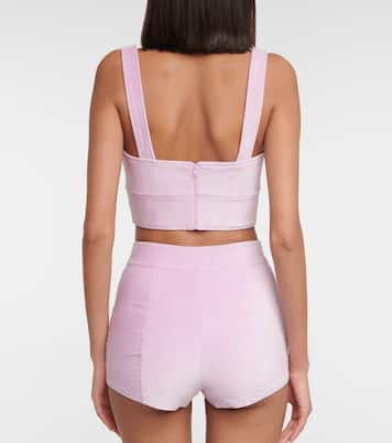 Cole corduroy bustier top | Alex Perry