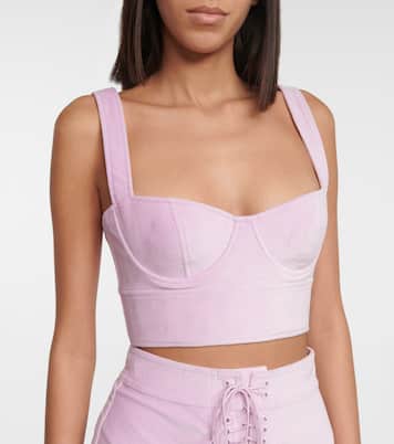 Cole corduroy bustier top | Alex Perry