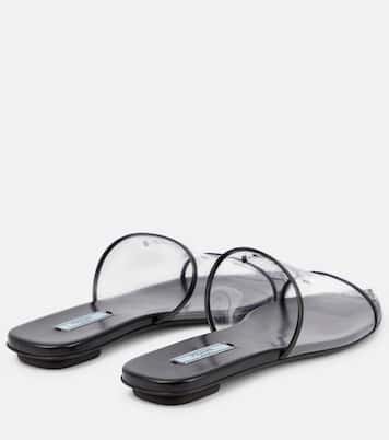 Pantoletten mit Leder | Prada