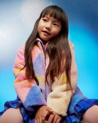 Abrigo de piel sintética estampado | Stella McCartney Kids