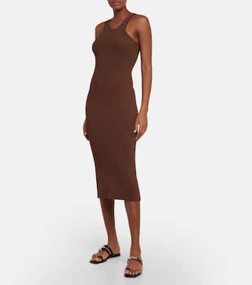 Ribbed-knit tank midi dress | Toteme
