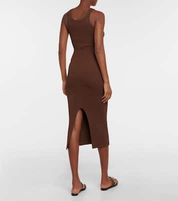 Ribbed-knit tank midi dress | Toteme