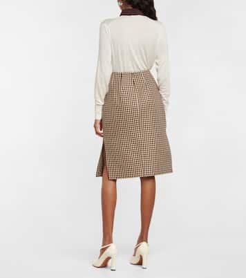 Noah houndstooth pencil skirt | Emilia Wickstead