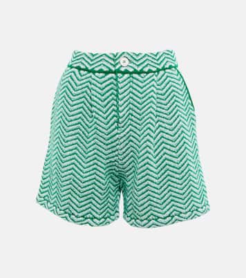 Shorts in cashmere e cotone chevron | Barrie