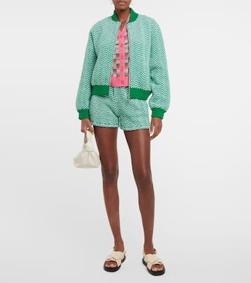 Shorts in cashmere e cotone chevron | Barrie