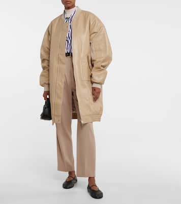 Oversize-Jacke aus Lederimitat | The Frankie Shop