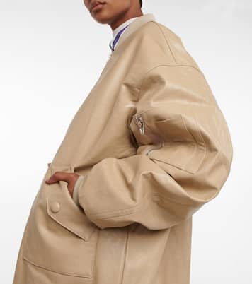 Oversize-Jacke aus Lederimitat | The Frankie Shop