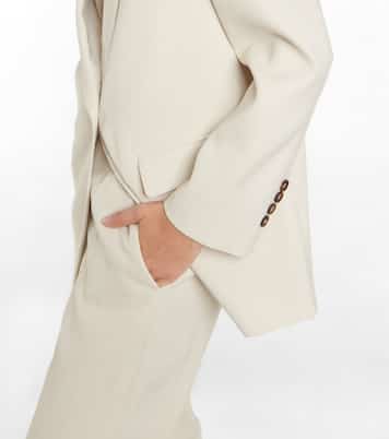 Single-breasted wool-blend blazer | Brunello Cucinelli