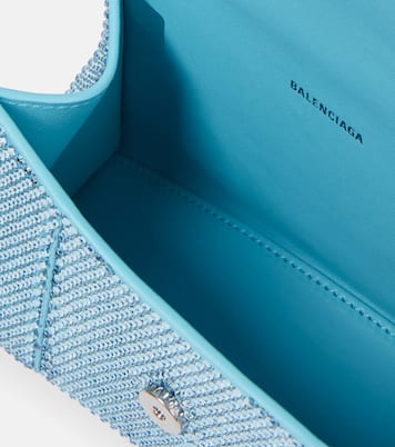 Sac Hourglass Mini en daim à ornements | Balenciaga