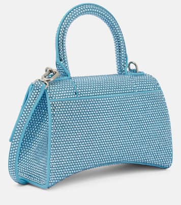 Sac Hourglass Mini en daim à ornements | Balenciaga