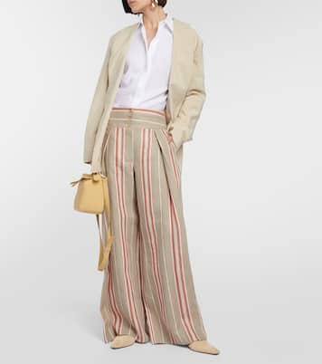 Pantaloni Notan in lino a gamba larga | Loro Piana