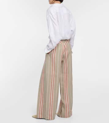Pantaloni Notan in lino a gamba larga | Loro Piana
