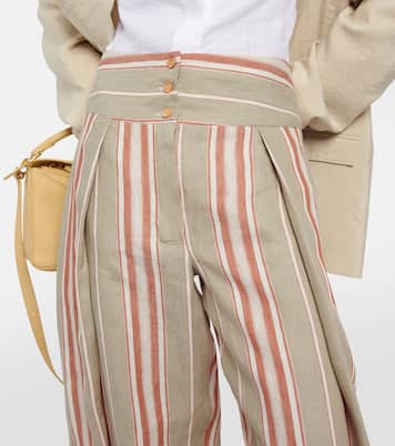 Pantaloni Notan in lino a gamba larga | Loro Piana