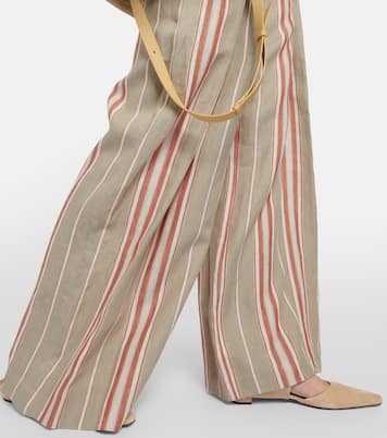 Pantaloni Notan in lino a gamba larga | Loro Piana