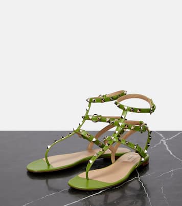 صندل من الجلد Rockstud | Valentino Garavani