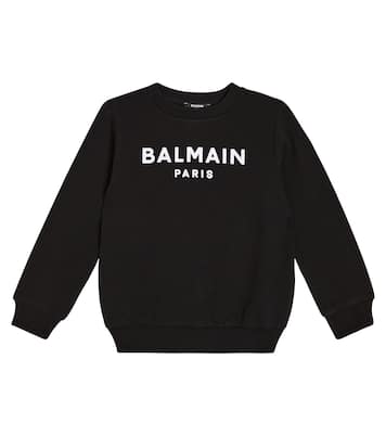 Sudadera de jersey de algodón con logo | Balmain Kids