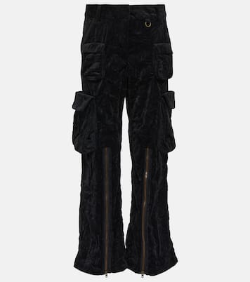Pantalon cargo à taille mi-haute en velours | Acne Studios