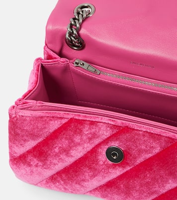 Borsa a spalla Hourglass XS in velluto | Balenciaga
