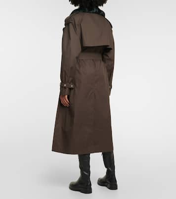 Abrigo de algodón con pelo sintético | Burberry
