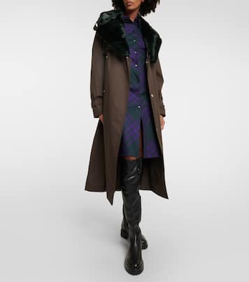 Abrigo de algodón con pelo sintético | Burberry