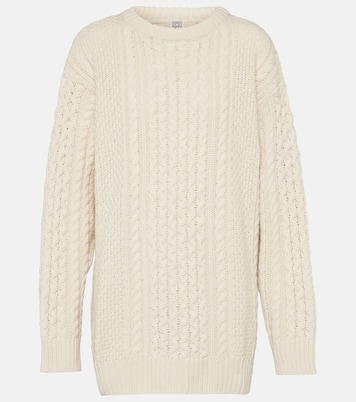 Oversized cable-knit wool sweater | Toteme