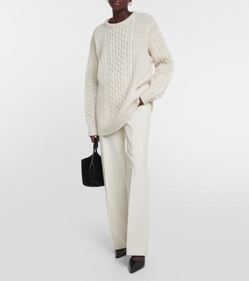 Oversized cable-knit wool sweater | Toteme